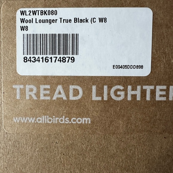 Allbirds NWT NIB Wool Loungers - Classic True Black, Cream Sole - Women’s Size 8 - Picture 10 of 12